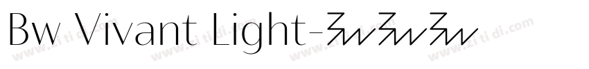 Bw Vivant Light字体转换